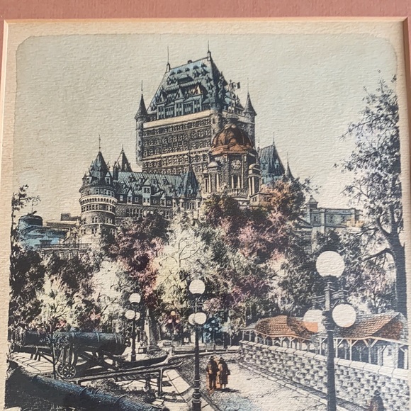 Vintage 1960s Serigraph Print, Quebec Rue Du Ramparts by Artist Nikola - Picture 2 of 5